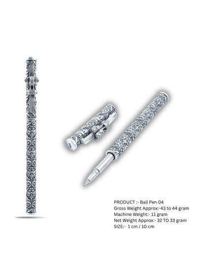 Lion Crest Silver Ball Pen
