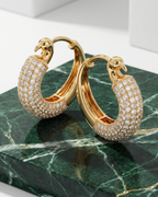 Pavé Huggie Hoop Earrings — product view 02