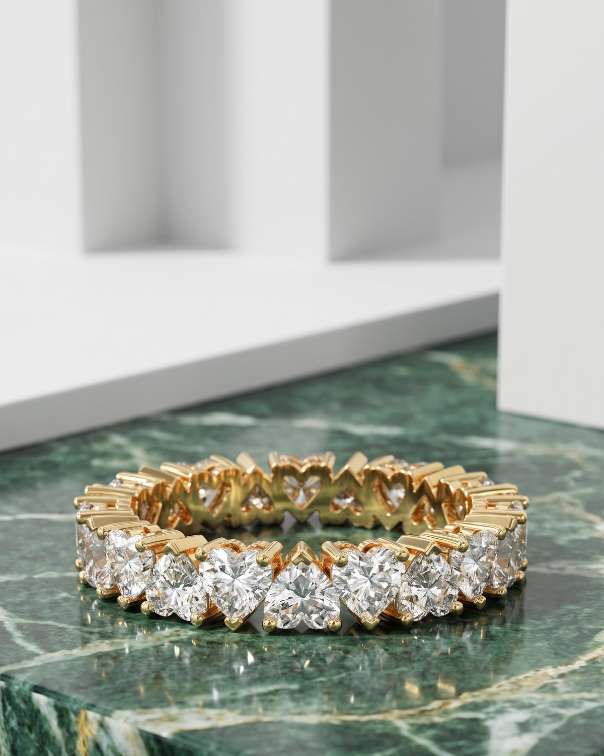 Heart-Motif Eternity Band — product view 01