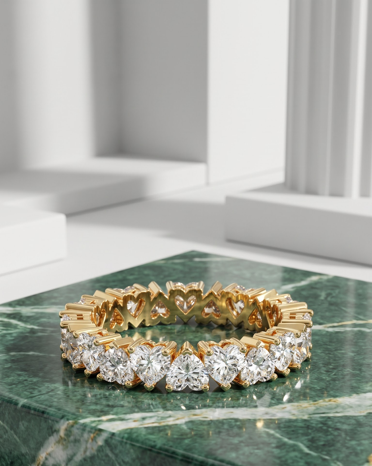 Heart-Motif Eternity Band — product view 02