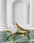 Twist-Shoulder Solitaire Ring — product view 01