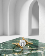 Twist-Shoulder Solitaire Ring — product view 02