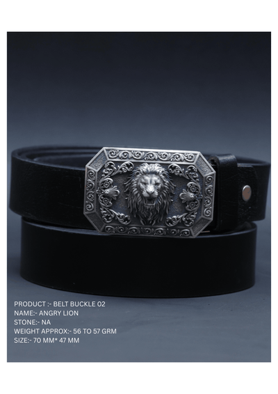Angry Lion Belt Buckle