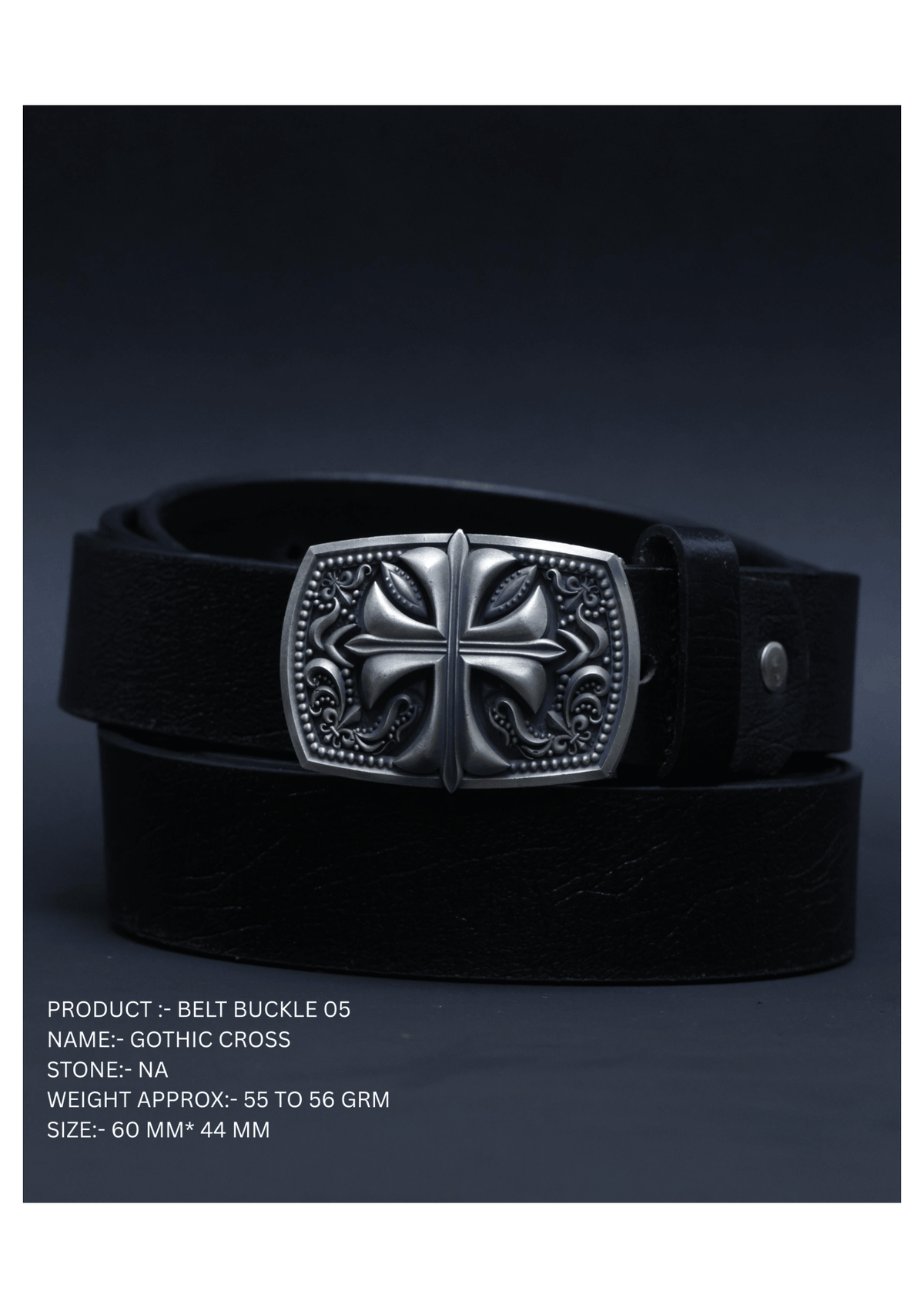Gothic Cross Belt Buckle