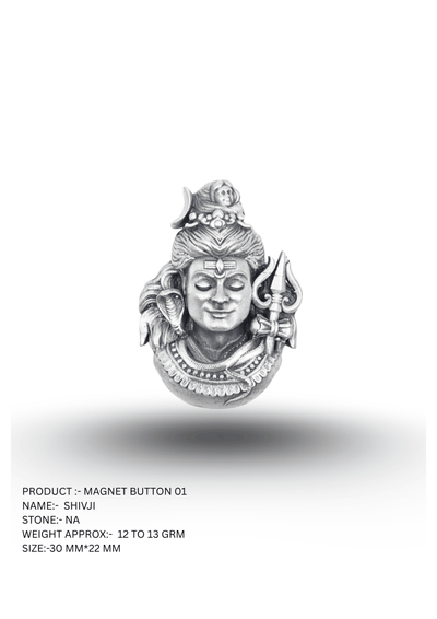 Shivji Trishul Magnet Button