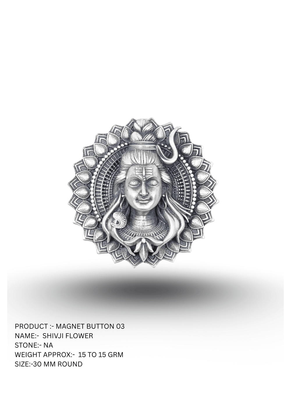 Shivji Flower Magnet Button