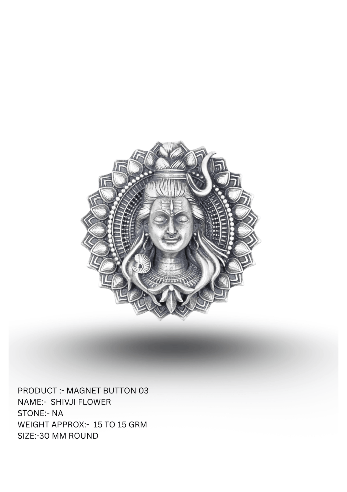 Shivji Flower Magnet Button
