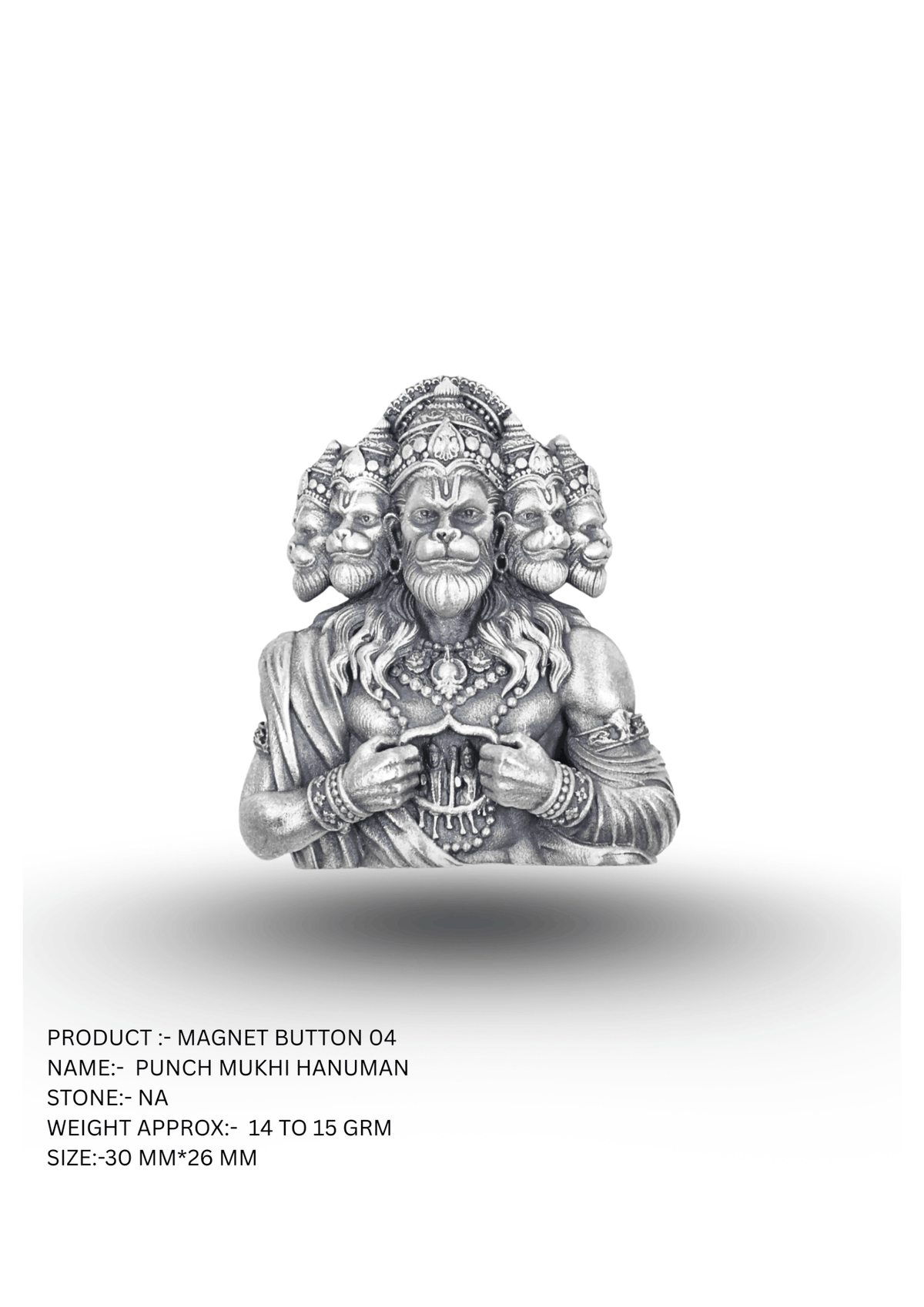Panch Mukhi Hanuman Magnet Button