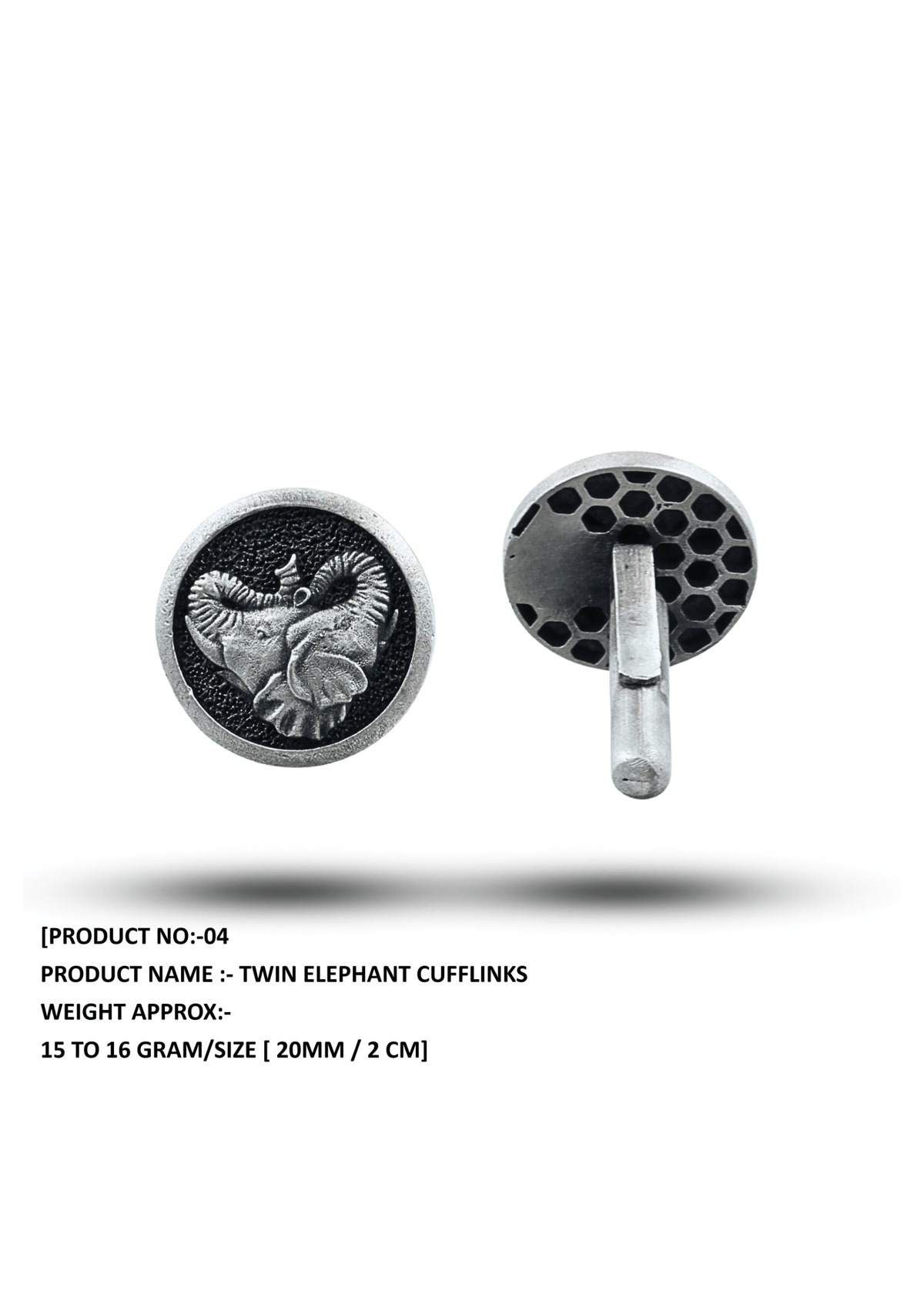 Twin Elephant Cufflinks