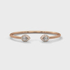 Open Two-Stone Cuff Bracelet rotating product video in rose gold