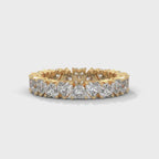 Heart-Motif Eternity Band rotating product video in yellow gold